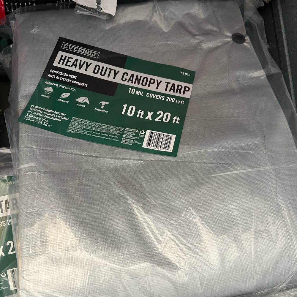 Everbilt Tarp Heavy Duty Canopy Tarp 10 Mil 10x20